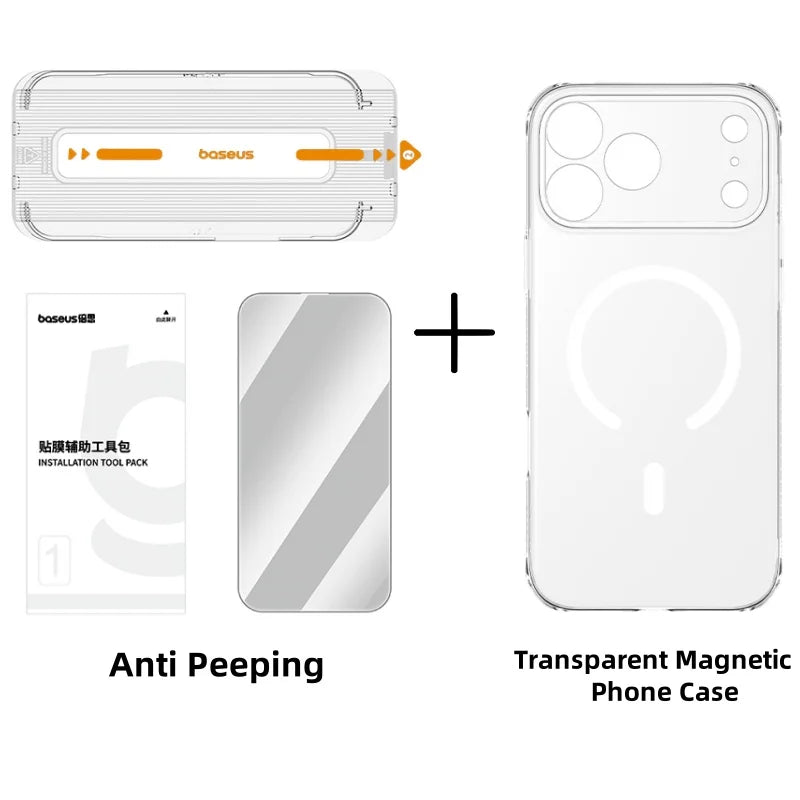 Baseus 1Pcs Privacy Screen for iPhone 17 Pro Max Anti Peeping Tempered Glass