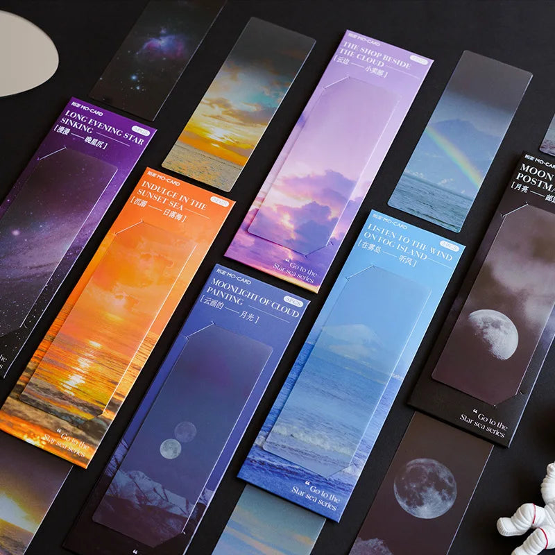 5pcs Star Ocean Translucent Bookmark