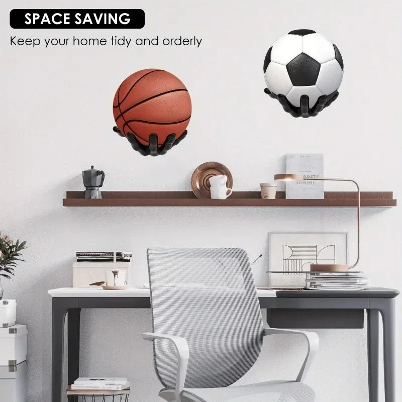 Wall-Mounted Hand Palm Shaped Volley/Soccer Ball Holder