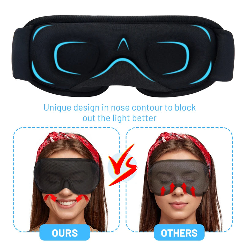 3D Breathable Sleeping Eye Mask Blocking Out Light