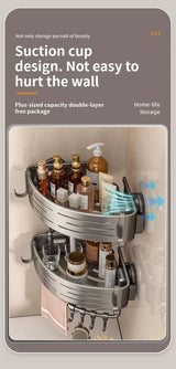 Wall Mounted Triangle/Rectangle Suction Cup Shelf Great For Showers Or Kitchens