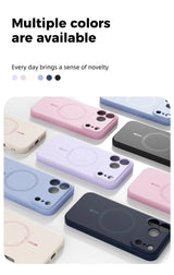 Magnetic Soft Cover Wireless Charge Liquid Silicon Case for iPhone 17 Pro Max 17Air 17Pro 17Pro Max