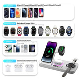 30W Digital Clock Wireless Charger With RGB Night Light For Smartphone Airpods Pro Huawei Apple Watch