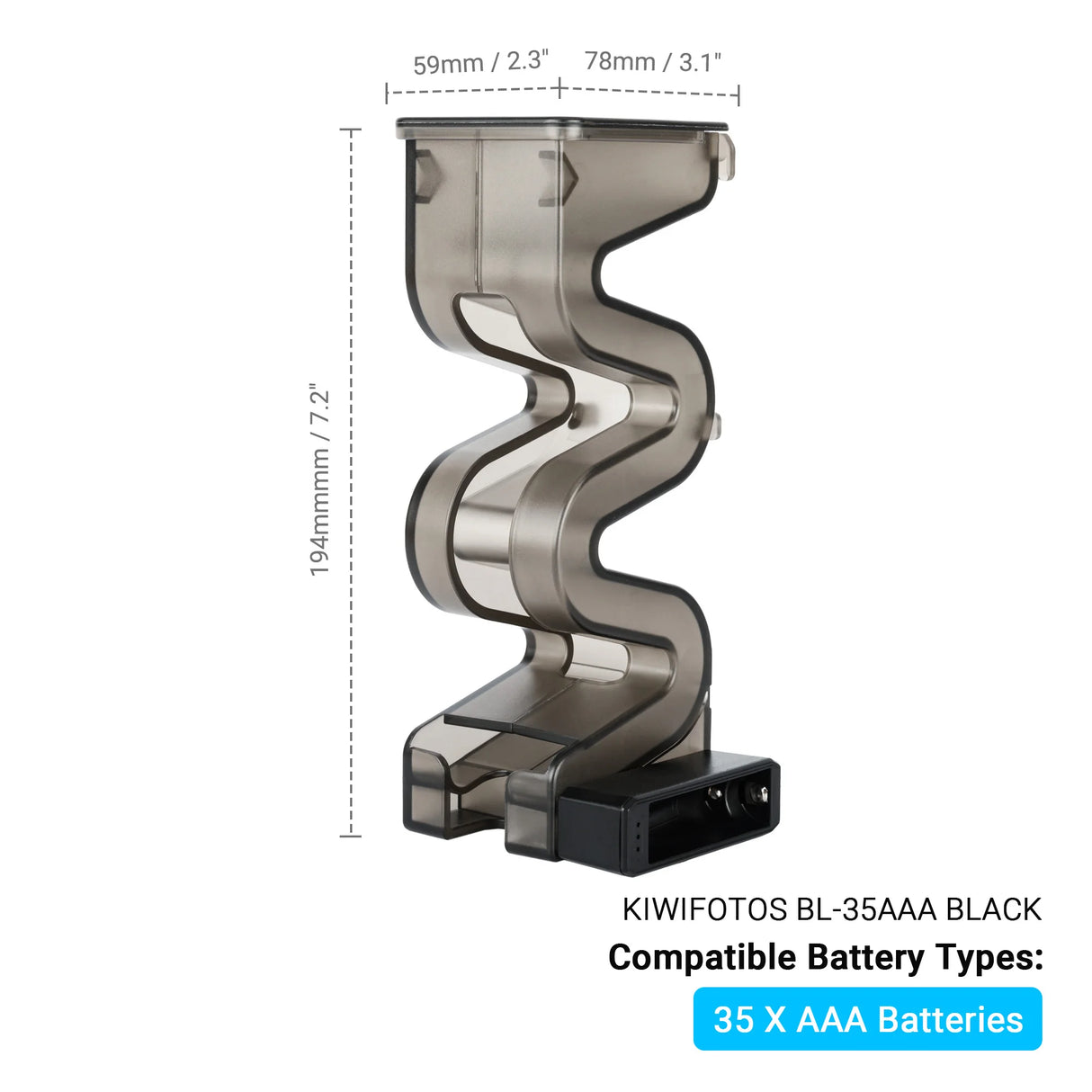 Battery Ladder Dispenser For 35 AAA Or 27 AA With Tester