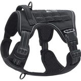 Durable Military-Style Vest with Reflective Straps & Secure Control Handle Dog Harness
