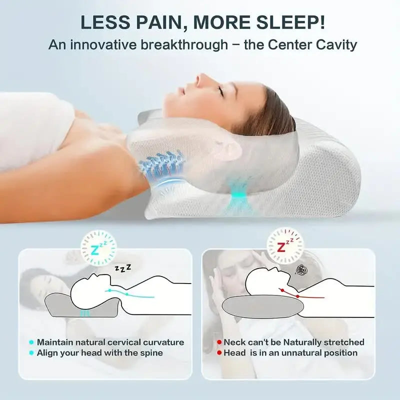 Butterfly Memory Foam Orthopedic Neck Pillow