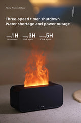 LED Simulation Flame Aroma Diffuser Mini Air Humidifier Machine With Timer