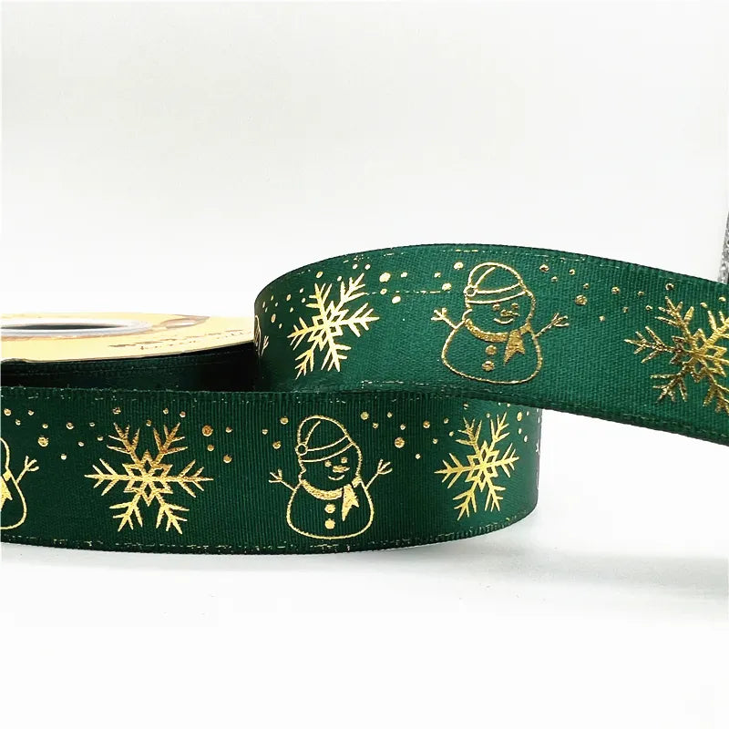 5yards Of 1inch(25mm) Christmas Polyester Ribbon.