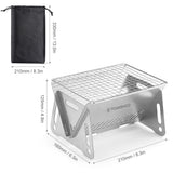 Tomshoo Portable Folding Stainless Steel Backpacking Barbeque