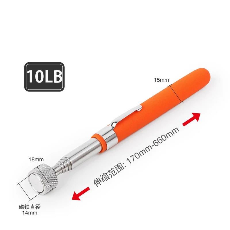 Mini Extendable Magnetic Rod To Pickup Nuts Or Bolts