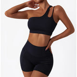 Single Strap, Stretchy Sports Bra With Pads