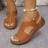 Ladies Platform Synthetic Leather Casual Sandals