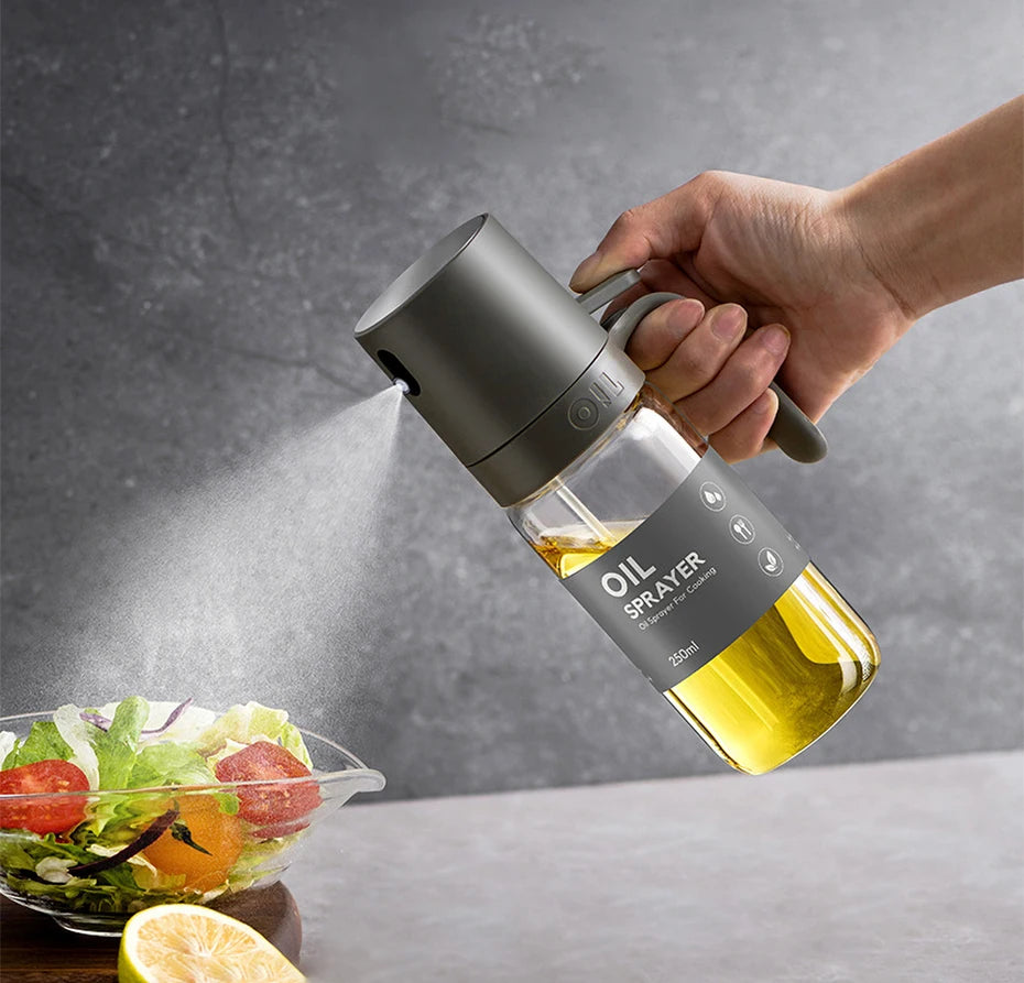 250ml High Borosilicate Glass Cooking Oil Dispenser Sprayer Mister for Air Fryer Or Salads