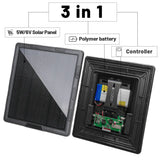 BL6A 5W Solar Panel Kit Built in 6000mAh 6V/12V Rechargeable Solar Charger With 3 In 1 USB Charge