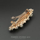 Elegant Imitation Pearl with rhinestones metal hair clip.