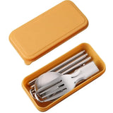 Stainless Steel Folding Spoon Fork Set With Case