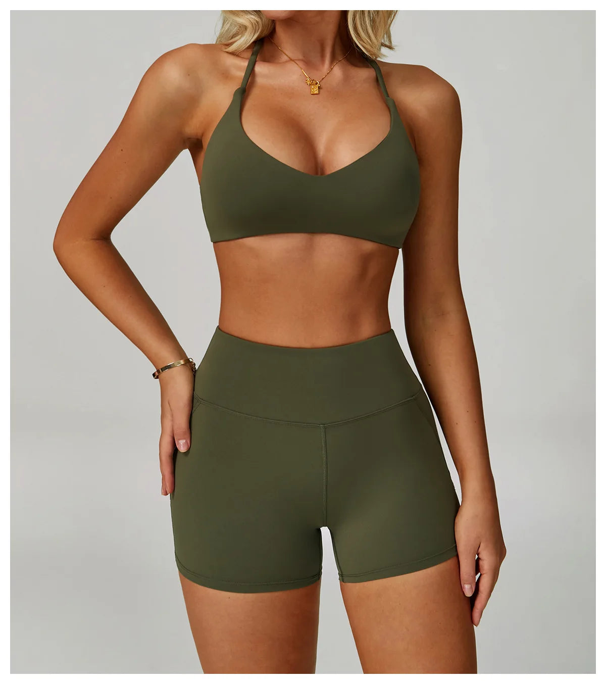 Women's Anti-Sweat Push Up Cross Shoulder Sports Bra