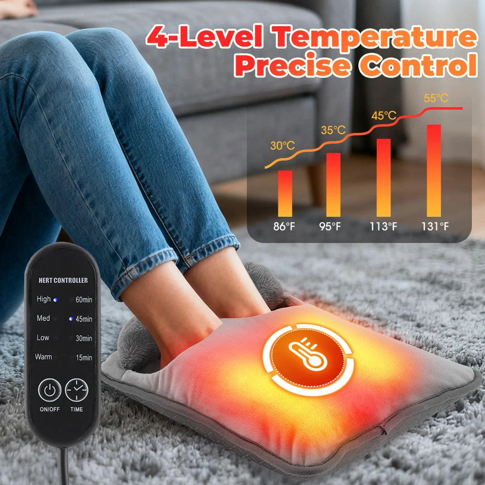 Heating Foot Pad With Timer And 4 Levels Of Heat