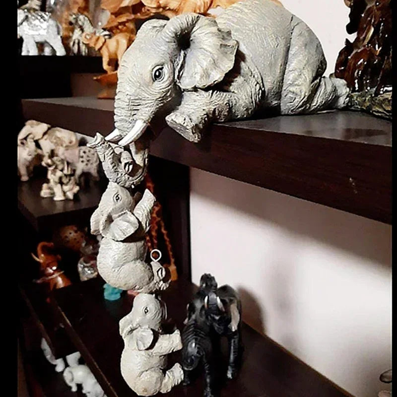 3 Pcs/set Resin Mini Elephant Figurines