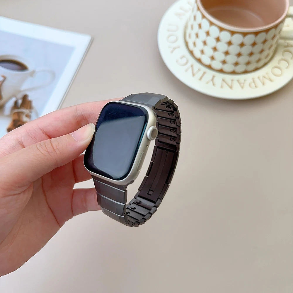 Stainless Steel Quick Fit Watchband for Apple Watch Ultra 2 1 49mm 10 46mm Series 9 8 7 6 5 4 45mm 44mm
