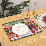 Holiday Season Decorative Woven Tapestry Placemats.