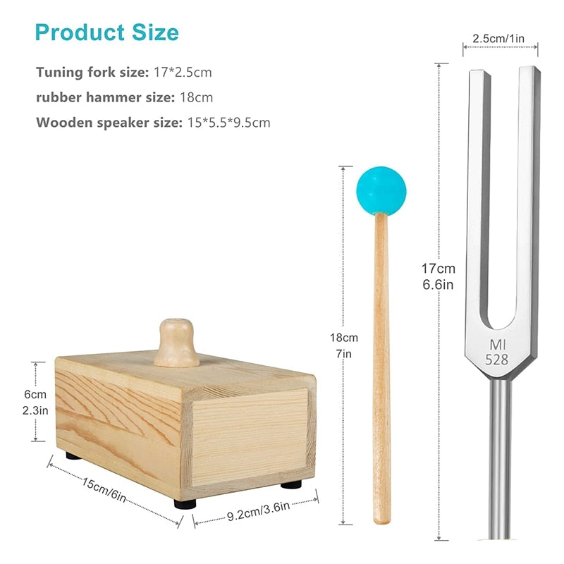 528HZ Chakra Tuning Forks For Sound Therapy, Yoga, Meditation And Relaxation.