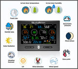 7-in-1 LoRa Weather Monitoring Station For Humidity, Wind Speed with Solar Indoor Outdoor Remote.