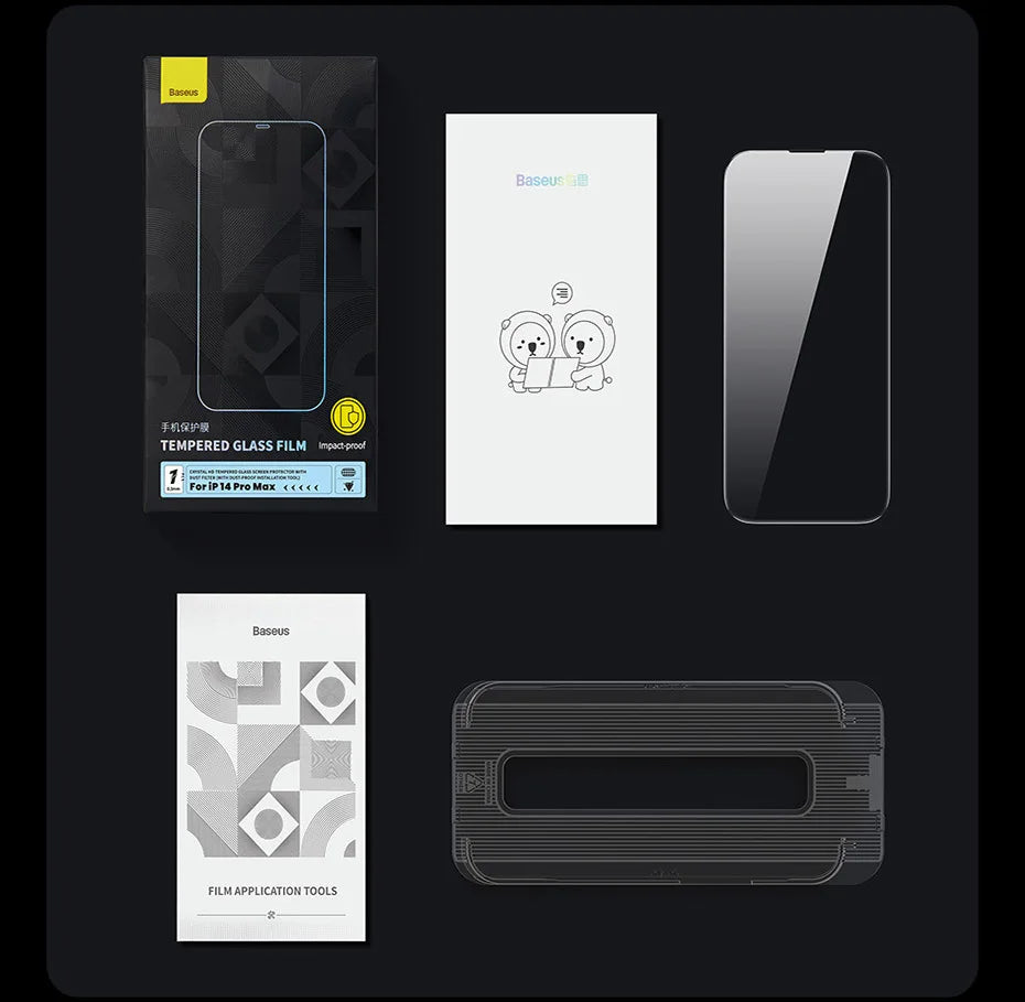 Baseus Tempered HD Screen Protector For iPhone 17 16 15 14 13 12 Pro Max
