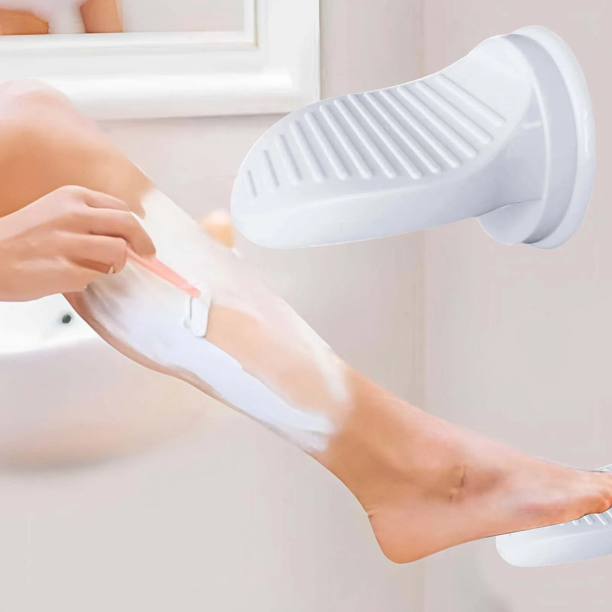 Bathroom Shower Foot Rest With Suction Cups