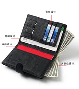 Men Or Women's RFID Slim Leather Passport Holder With Card And Money Slots