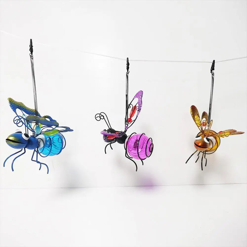 Solar LED Iron  Waterproof Hanging  Insect Tree Ornament