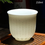 Chinese Three-dimensional White Porcelain Tea Cup
