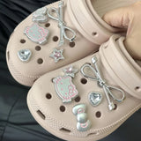 Silver Hello Kitty Charms Shoe Accessories