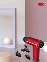 SANLEPUS Portable USB/ LCD deep tissue percussion massage gun for aching muscles.