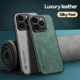 Luxury Matte Magnetic Sheepskin Leather Case For iPhone 16 15 14 13 12 11 Pro Max XR XS X 8 7 Plus