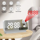 LED/USB Digital 180 Degree Projection Alarm Clock