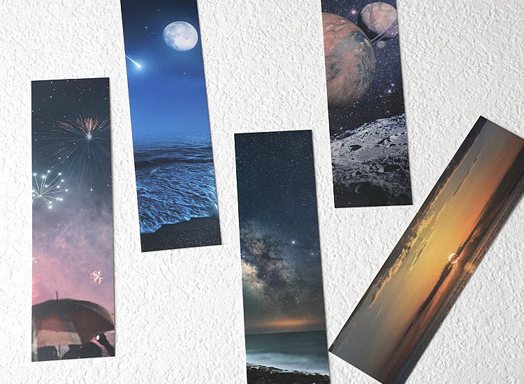 30 Pcs/Set Wandering Stars Series Paper Bookmark