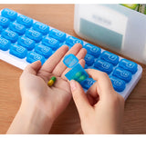 Portable 31 Days Medicine Box With Detachable Compartments