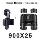 900x25 High Power Mini HD Low Light Level BAK4 Binoculars With Long Range 50000M