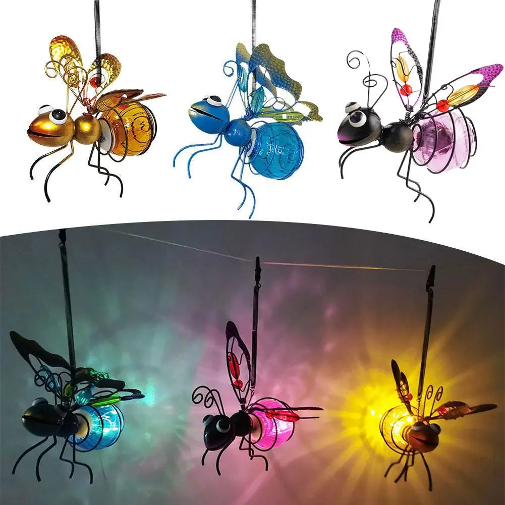 Solar LED Iron  Waterproof Hanging  Insect Tree Ornament