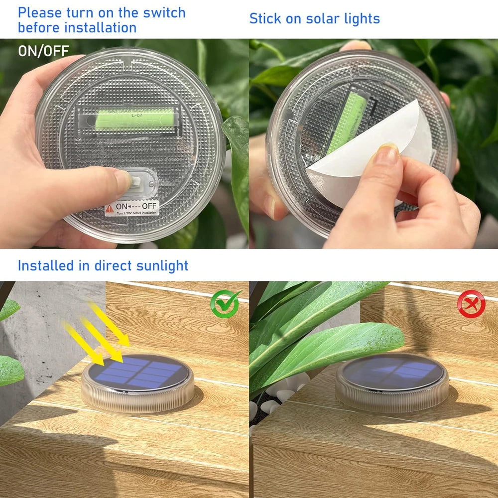 Solar Waterproof LED Dock Lighting IP68 Auto On/Off For Garden Or Driveway