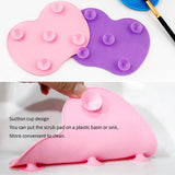 Silicone Pad with Suction Cups For Cleaning Makeup Brushes.