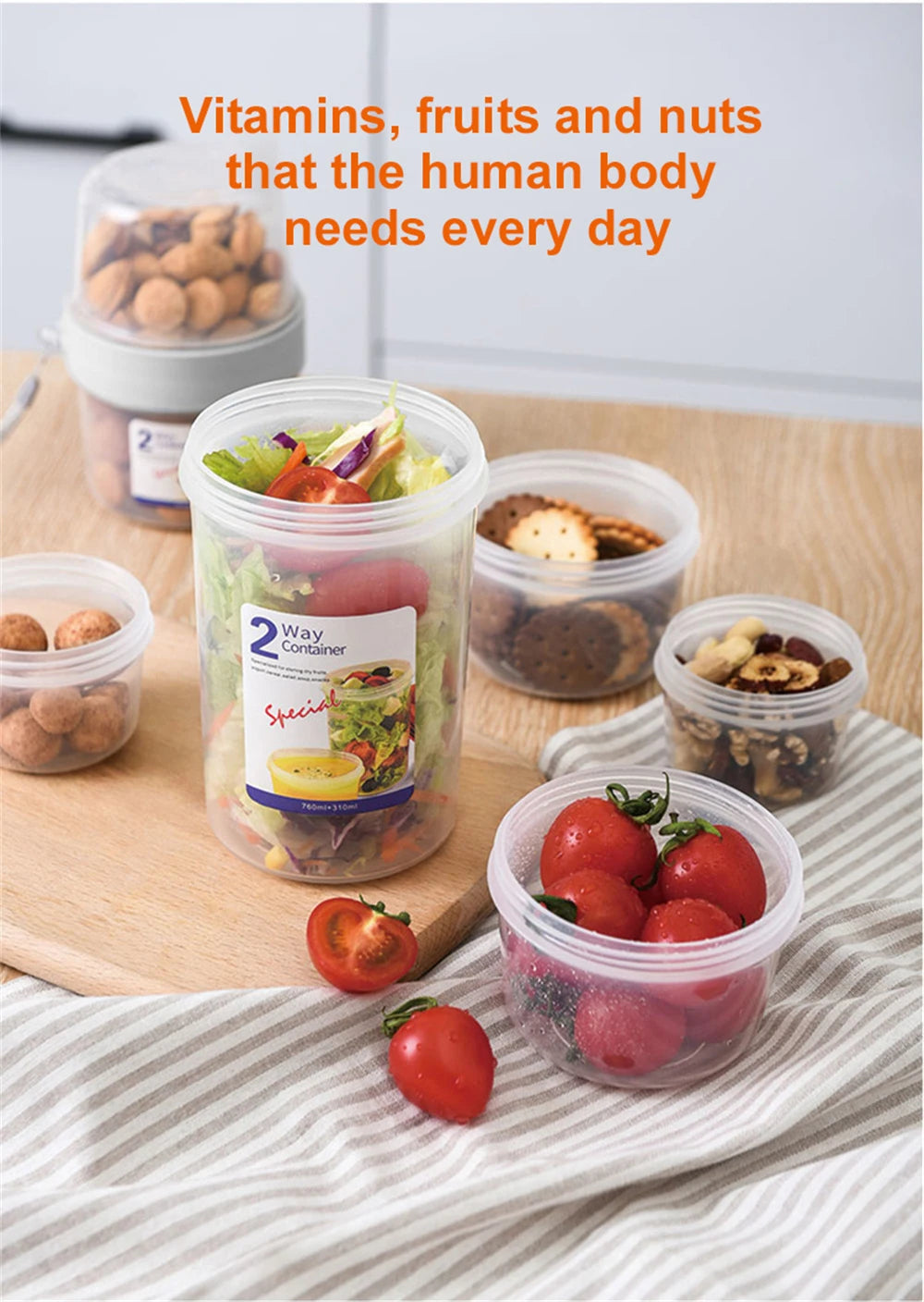 Breakfast Oatmeal Or Yogurt Sealed Container