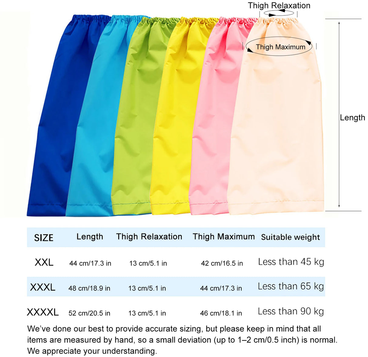 1 Pair Waterproof Packable Leg Covers For Hiking And Camping