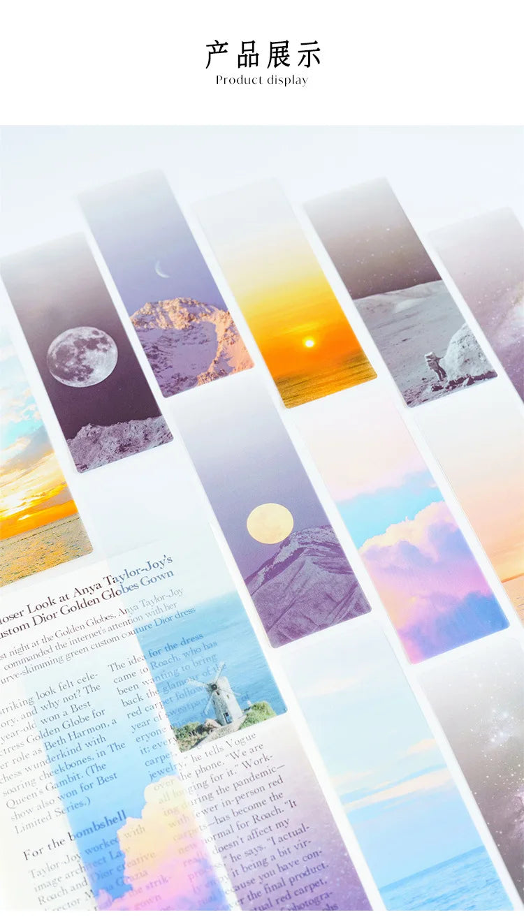 5pcs Star Ocean Translucent Bookmark
