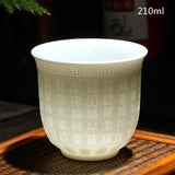 Chinese Three-dimensional White Porcelain Tea Cup