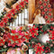 Christmas Artificial Silk Flowers with Clips for Xmas Tree Hanging Ornaments.