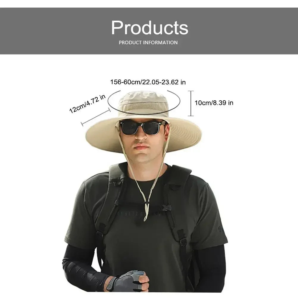 Camouflage Outdoor Sun Protective Hat with Solar Powered Fans