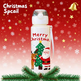 3D Printed 700ml Christmas Water Bottle With Plastic Water Cup