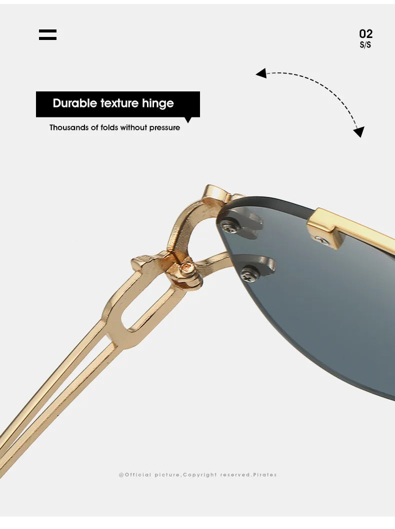 KAMMPT Men Or Women's  Rimless UV400 Sunglasses